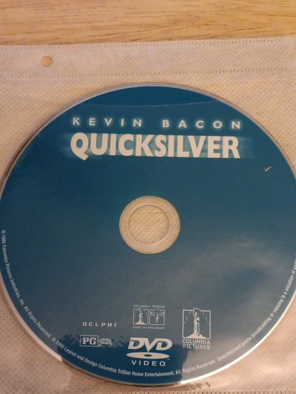 Quicksilver DVD *NO CASE*